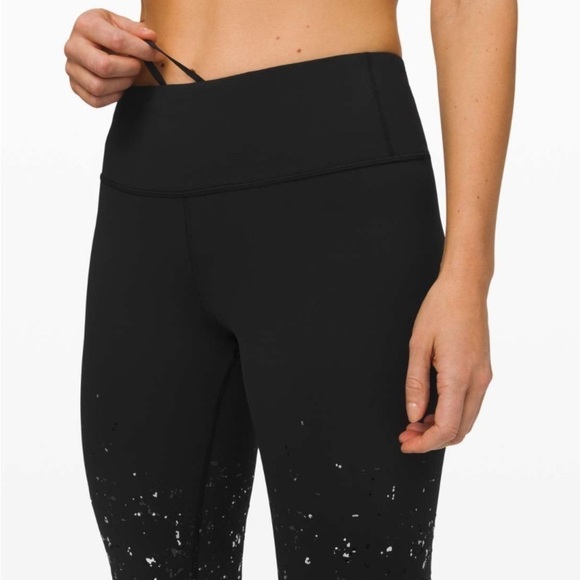 Lululemon SPECIAL EDITION Speed Wunder Tight Leggings 28" Speckle Shine Sz 2 - Picture 2 of 14